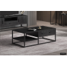 Table basse Madeira 120 cm en bois de manguier noir