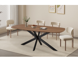 Table 'Aziz' 200 cm Ovale Danoise - Décor Chêne Vieilli