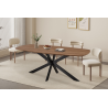 Table 'Aziz' 200 cm Ovale Danoise - Décor Chêne Vieilli
