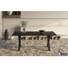 Table 'Elena' 200 cm Rectangulaire Bois de Manguier Noir - Meubles Haut de Gamme