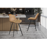 Chaise de comptoir Alicante PU Ote Topper 02 Cognac - Meubles Design