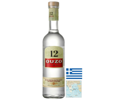 Ouzo 12 Anis Grece 70 cl 38° | Apéritif Anisé Premium