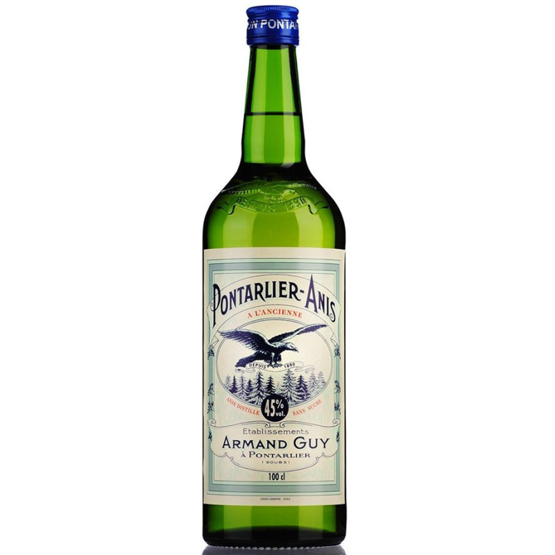 Pontarlier anis à l'ancienne sans sucre 100 cl 45° - Liqueur authentique