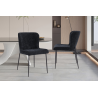Chaise 'Lisa' Bouclé Gris Foncé - Élégance et Confort