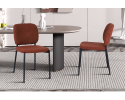 Chaise 'Sophia' Tissu Rouille - Élégance et Confort