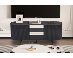 Meuble TV 'Lagos' 140 cm Décor Brun foncé - Élégance et Fonctionnalité