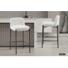 Chaise de comptoir 'Ella' Blanc - Élégance et confort