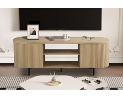 Meuble TV 'Lagos' 160 cm en Chêne Naturel - Élégance et Fonctionnalité