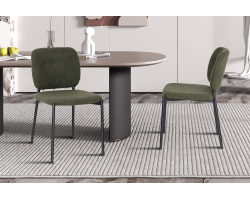 Chaise 'Sophia' Tissu Vert - Élégance et Confort pour Votre Intérieur