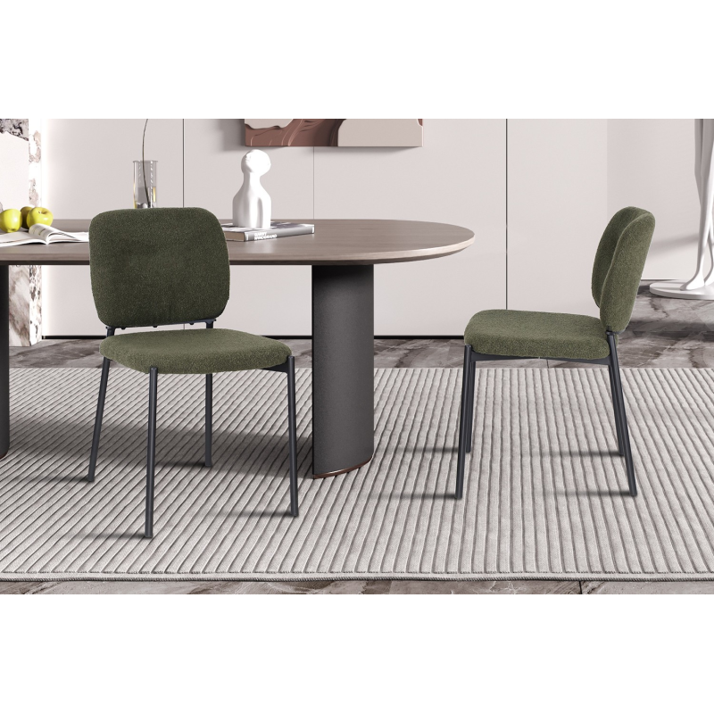 Chaise 'Sophia' Tissu Vert - Élégance et Confort pour Votre Intérieur
