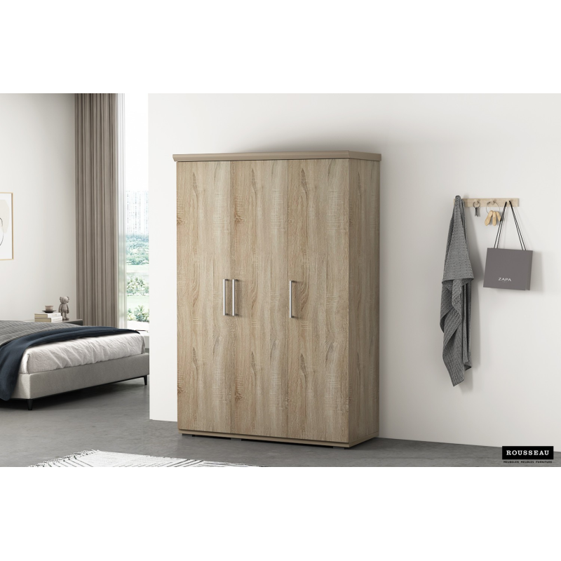 Armoire 'Mike' 3 portes Sonoma - Meubles modernes et fonctionnels