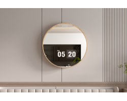 Miroir 'Roxy' 80x80 en chêne vieilli - Accessoire élégant