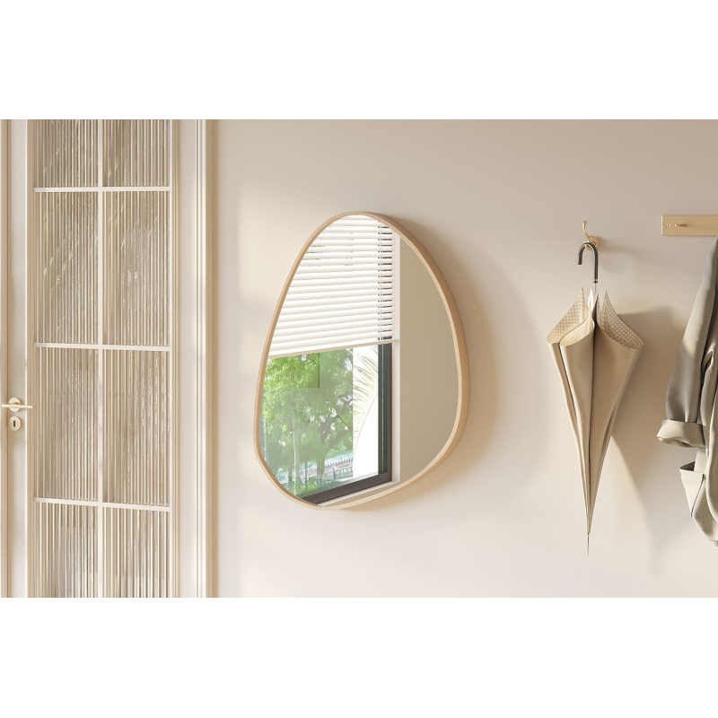 Miroir 'Roza' 80x60 en chêne vieilli - Accessoire élégant