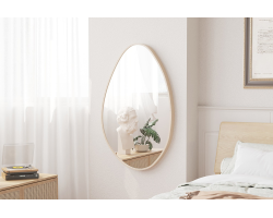 Miroir Romi 80x50 Chêne vieilli - Élégance et Fonctionnalité