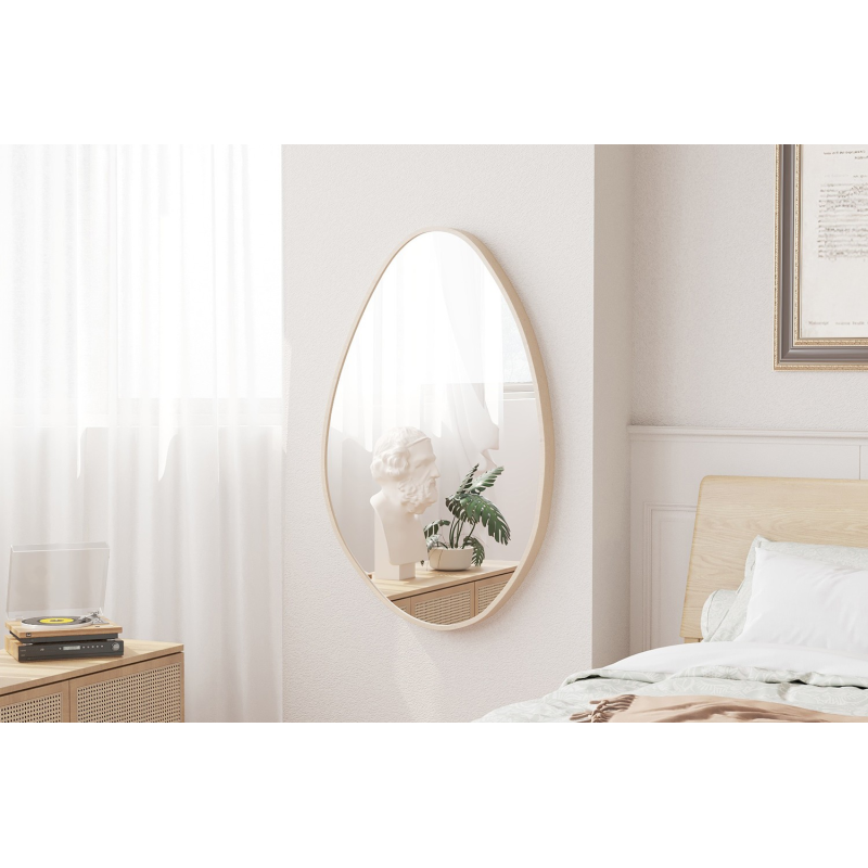 Miroir Romi 80x50 Chêne vieilli - Élégance et Fonctionnalité