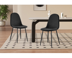 Chaise 'Boy' Velours Noir - Élégance et Confort