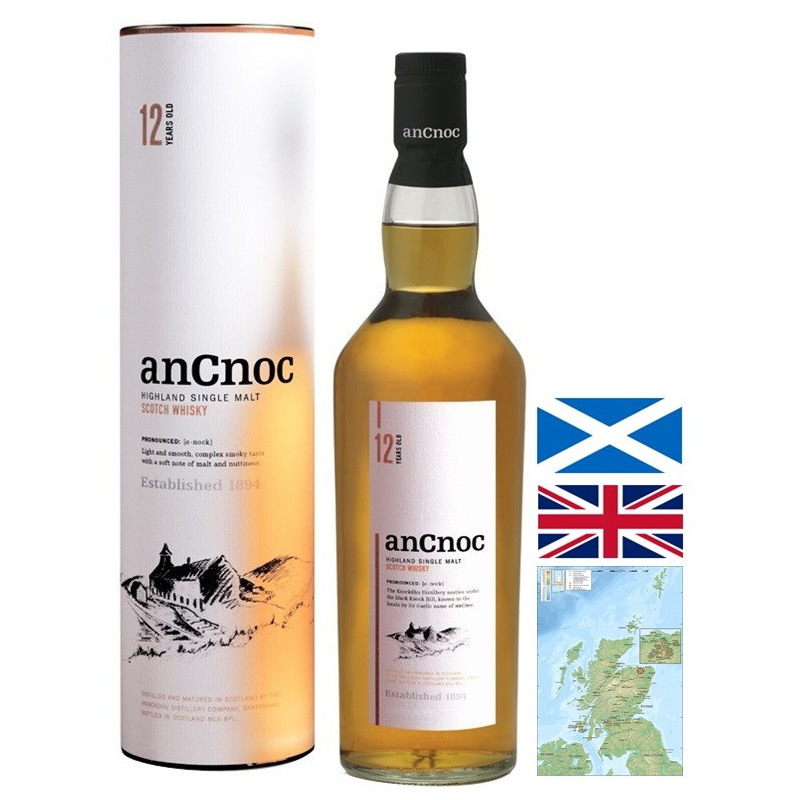 ancnoc 12 ans Single Malt Whisky Highland - 70cl - 40°