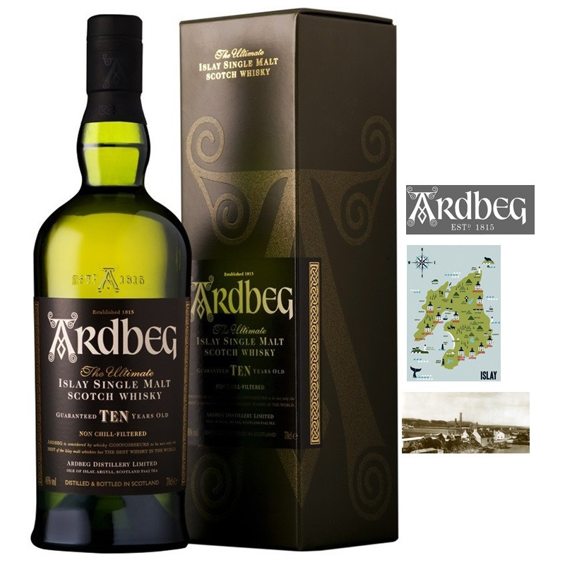 Ardbeg 10 ans Single Malt Islay Whisky 70 cl 46° - Achat en ligne