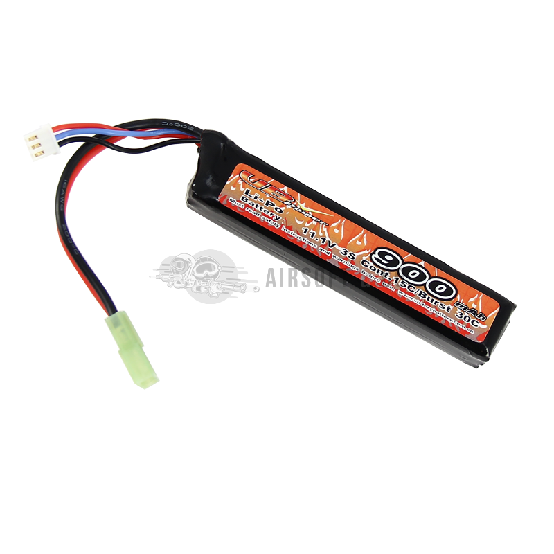 Batterie LiPo 11.1 V 900 mAh 15C Burst 30C - Équipement Sportif
