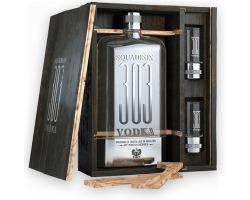 Coffret Squadron 303 Vodka 70cl avec 2 verres - Boissons Haut de Gamme