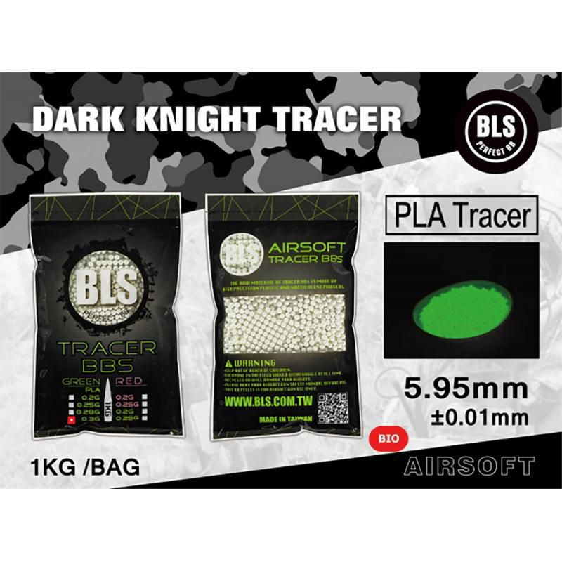 Billes BLS 0.30 g Bio - Traçantes Vertes - 1 kg pour Airsoft