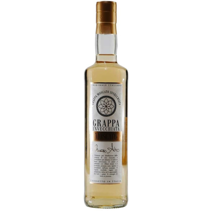 Grappa di Moscato Invecchiata Maso Alto - 50 cl 40° | Spiritueux Italien