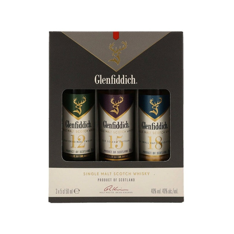 Coffret Glenfiddich Single Malt 12-15-18 ans – Whisky Écossais de Qualité