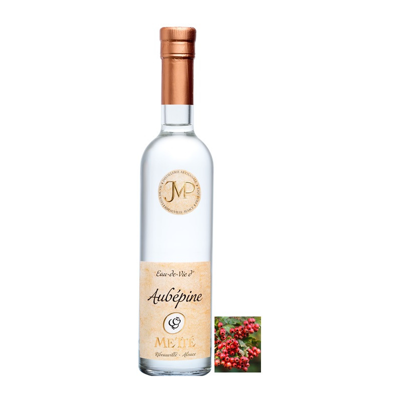 Aubépine Mette Eau de Vie Alsace 35 cl 45° - Qualité Artisanale