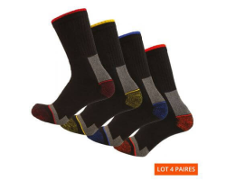 Chaussettes de travail résistantes Elios LMA - Lot de 4