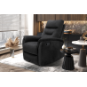 Fauteuil relax 'Breda' relevable manuellement en tissu noir - Meubles