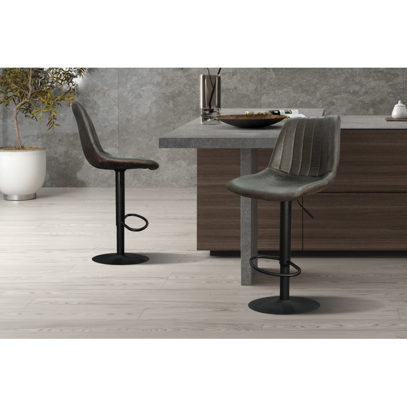Tabouret de bar Barcelona en PU vintage - Mobilier haut de gamme