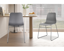 Chaise 'Marie' PP Gris - Élégance et Durabilité