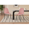 Chaise 'Boy' Velours Rose - Élégance et Confort