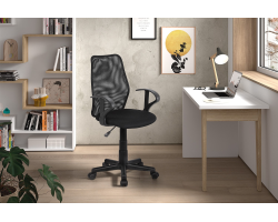 Chaise de bureau Job Mesh Noir - Confort et Élégance