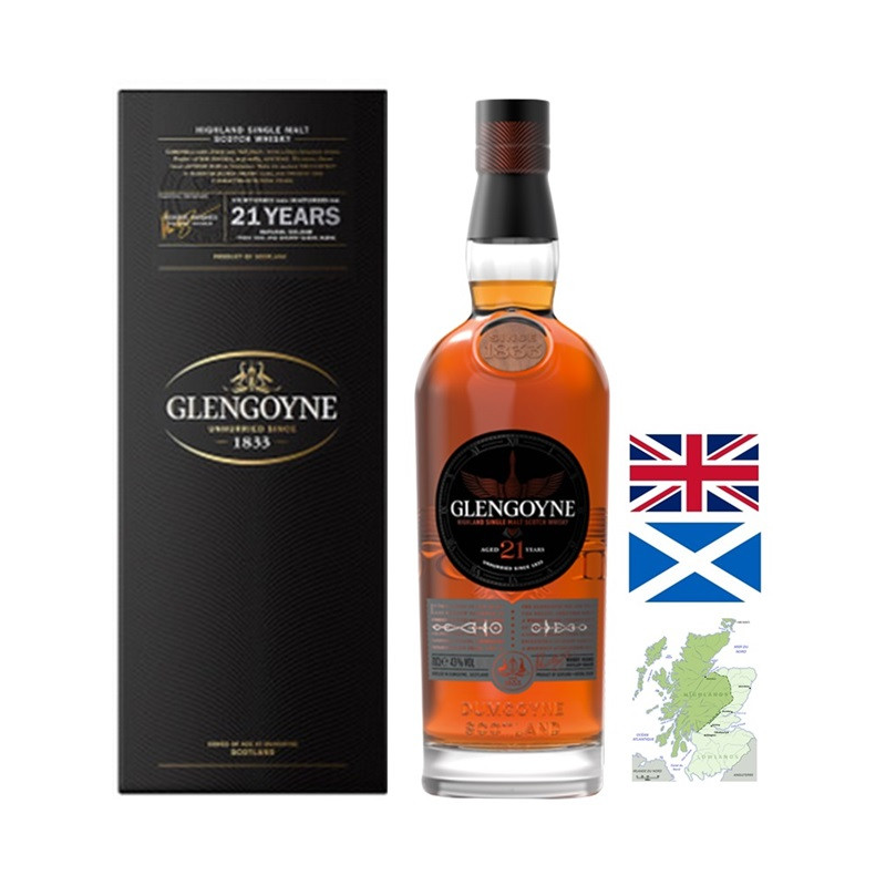 Glengoyne 21 ans single malt whisky - Highlands 70cl 43º