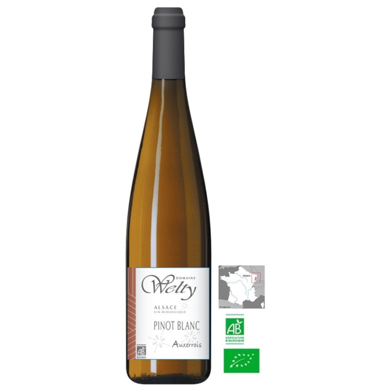 Pinot Blanc Auxerrois Welty 2023 - Vin Blanc Sec Bio Alsace - 75cl