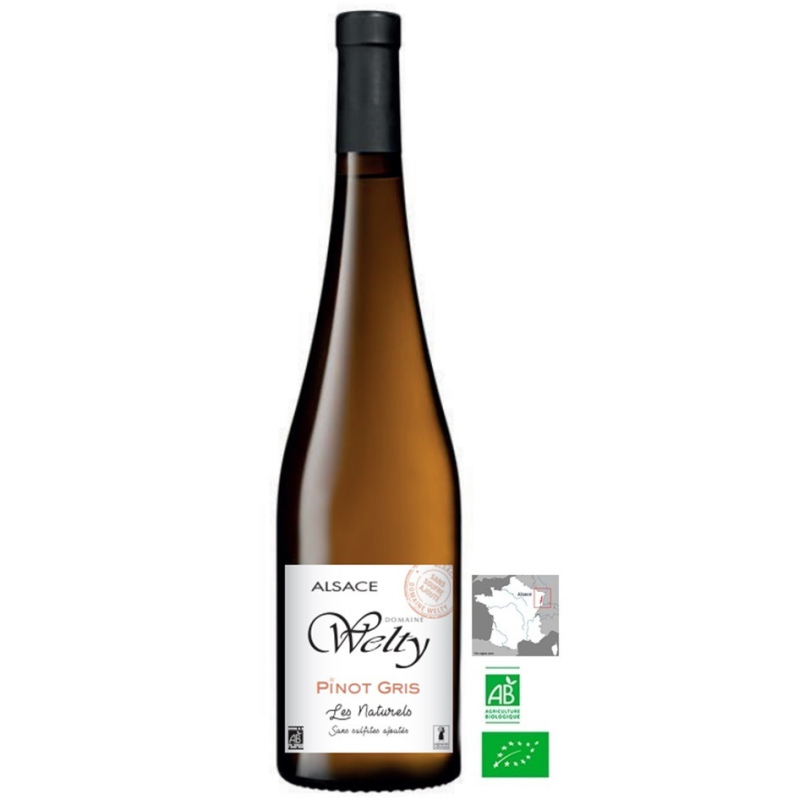 Vin Blanc Sec Pinot Gris Les Naturels 2023 Welty Bio-SS Sulfite 75cl