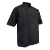Veste cuisinier noire manches courtes Ecumoire LMA - Élégance et fonctionnalité