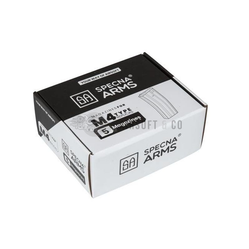 SPECNA ARMS pack 5 chargeurs M4/M16 Mid-cap - Équipement Sportif