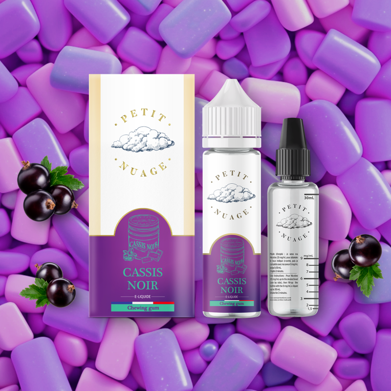 Cassis noir - Petit Nuage 60ml | E-liquide haut de gamme