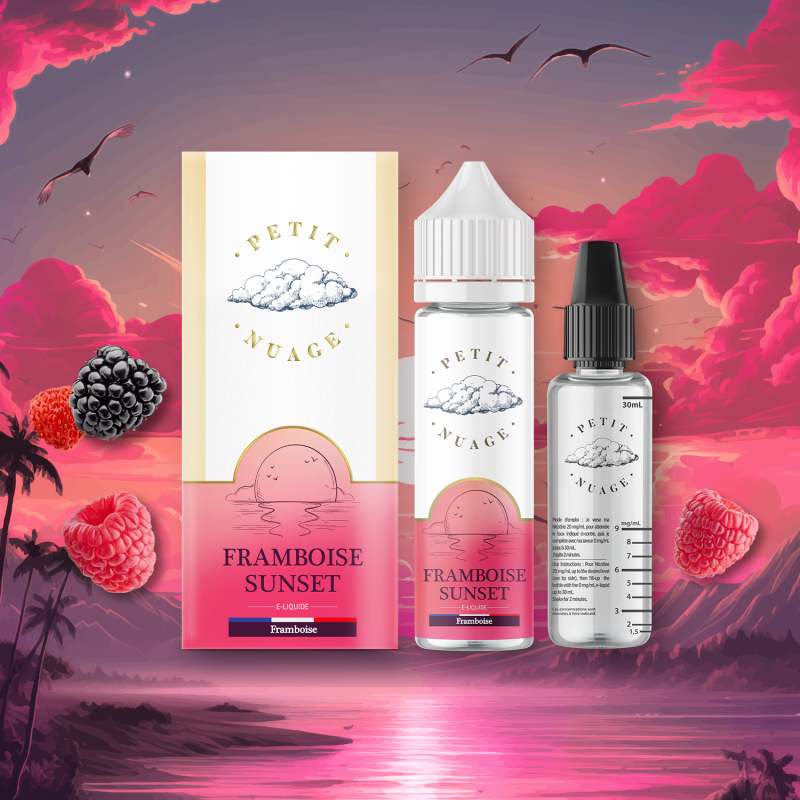 Framboise sunset - Petit Nuage 60ml | E-liquide haut de gamme