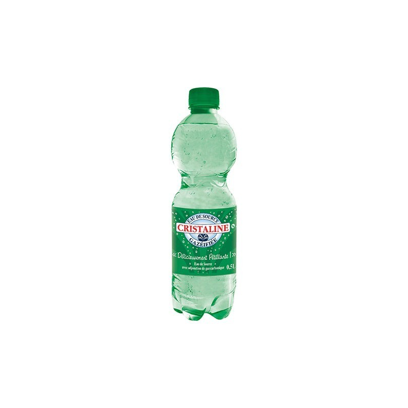Bouteille Cristaline gazeuse 50cl - Hydratation haut de gamme