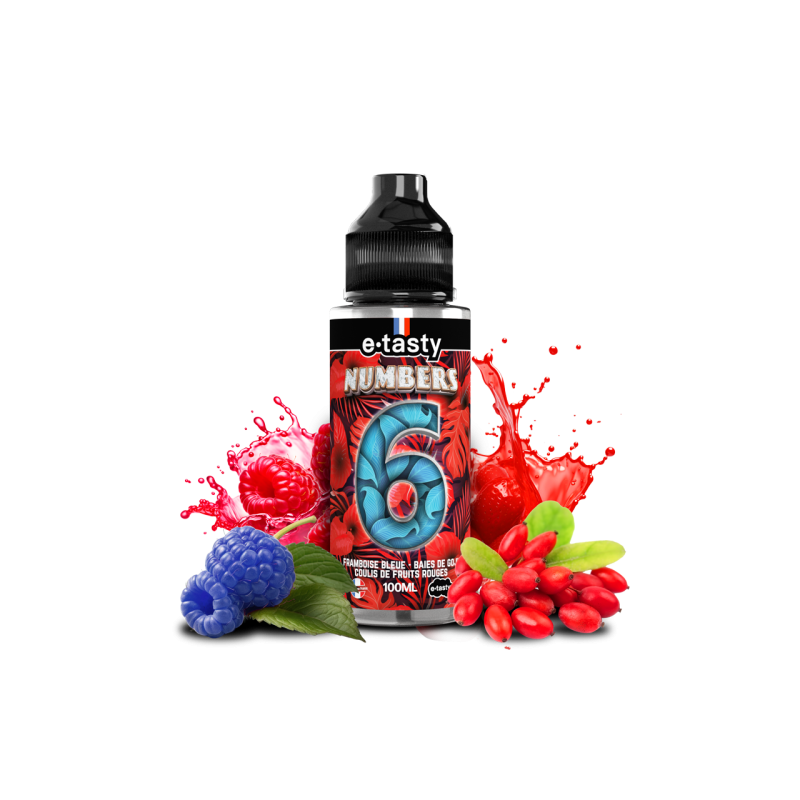 Numbers 6 - E.Tasty 100ml : E-liquide Premium sans Nicotine
