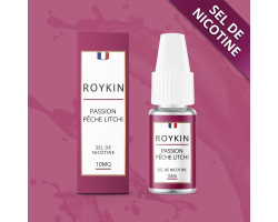 Passion Pêche litchi - Sel de Nicotine - Roykin | E-liquide Premium