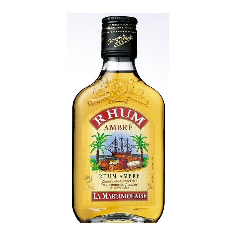 Rhum brun Flask 20 cl 40°C - Élégance et saveurs authentiques