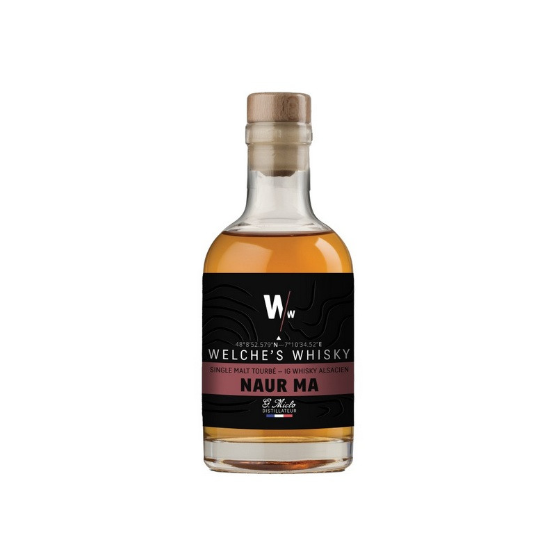 WELCHE'S NAUR MA Whisky Single Malt Tourbé - Alsace 20cl 46°