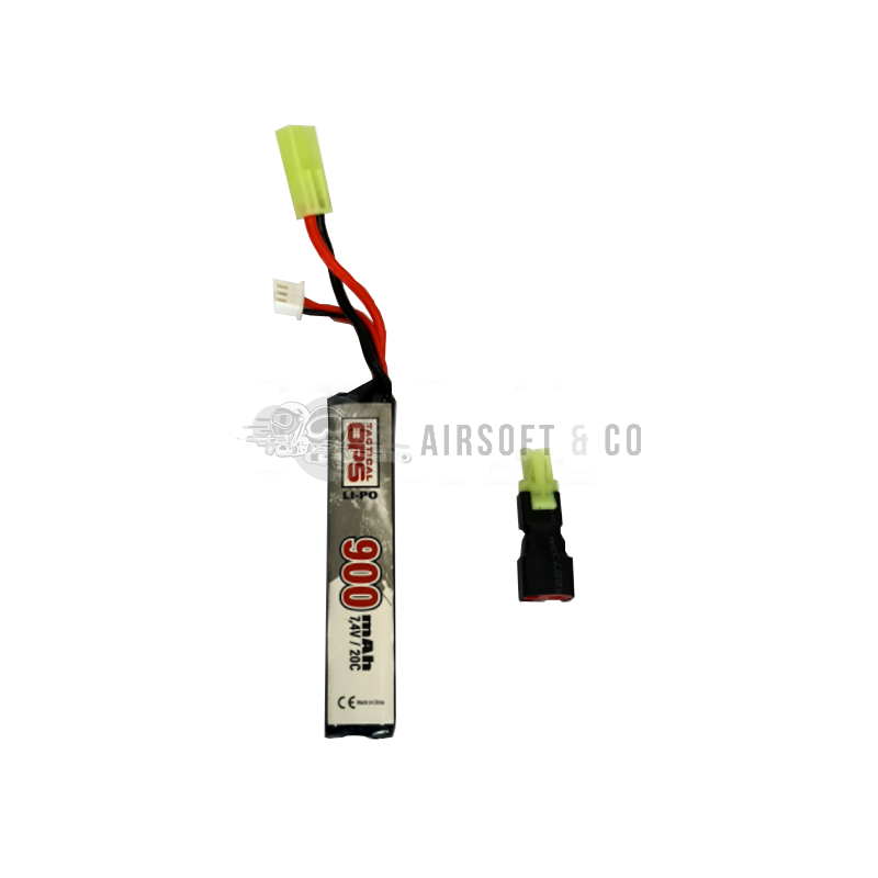 Batterie LiPo 7.4V 900 mAh 20C Tactical OPS - Performance Sportive