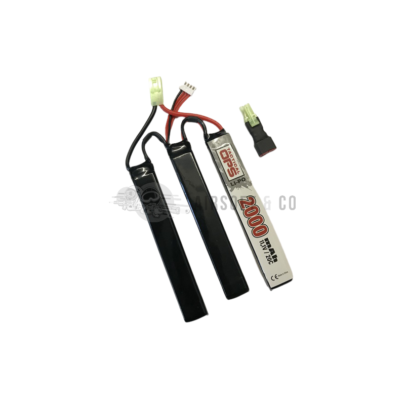 Batterie Tactical OPS LiPo 11.1 V 2000 mAh 20C - Performance et Fiabilité