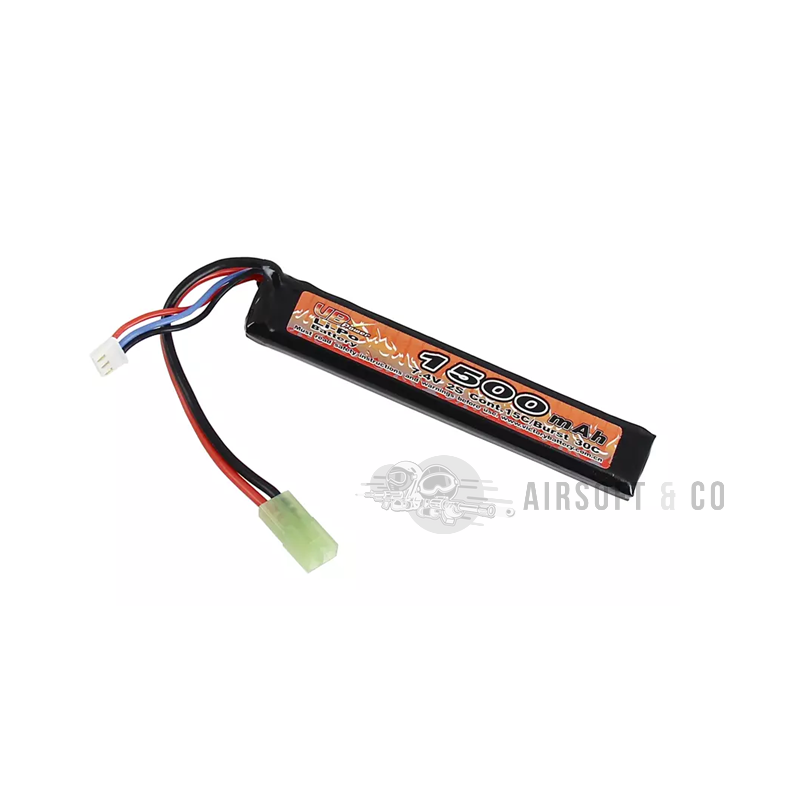 Batterie LiPo 7.4 V 1500 mAh 15C Burst 30C - Équipement Sportif