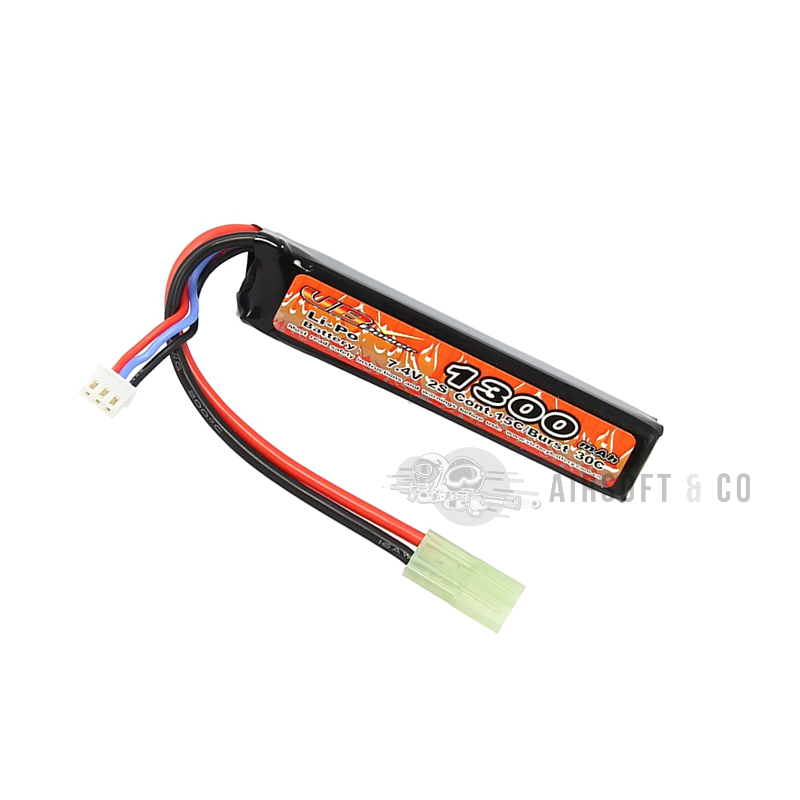 Batterie LiPo 7.4 v 1300 mAh 15C Burst 30C - Équipement Sportif